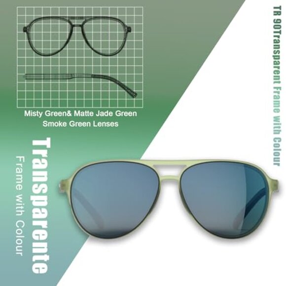 Polarized Retro Sunglasses TR-90 Frame UV 400 Protection Vintage Classic Style main image 8